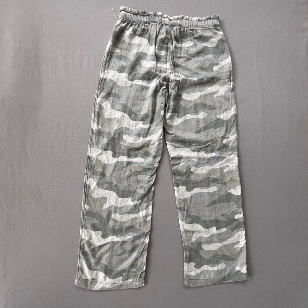 Abercrombie Kids Linen Pants Girls Size 17-18 Wide Leg Washed Camo Pull-on NWOT - Picture 9 of 9